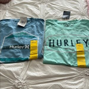 Hurley Aqua and Teal Graphic T-Shirts